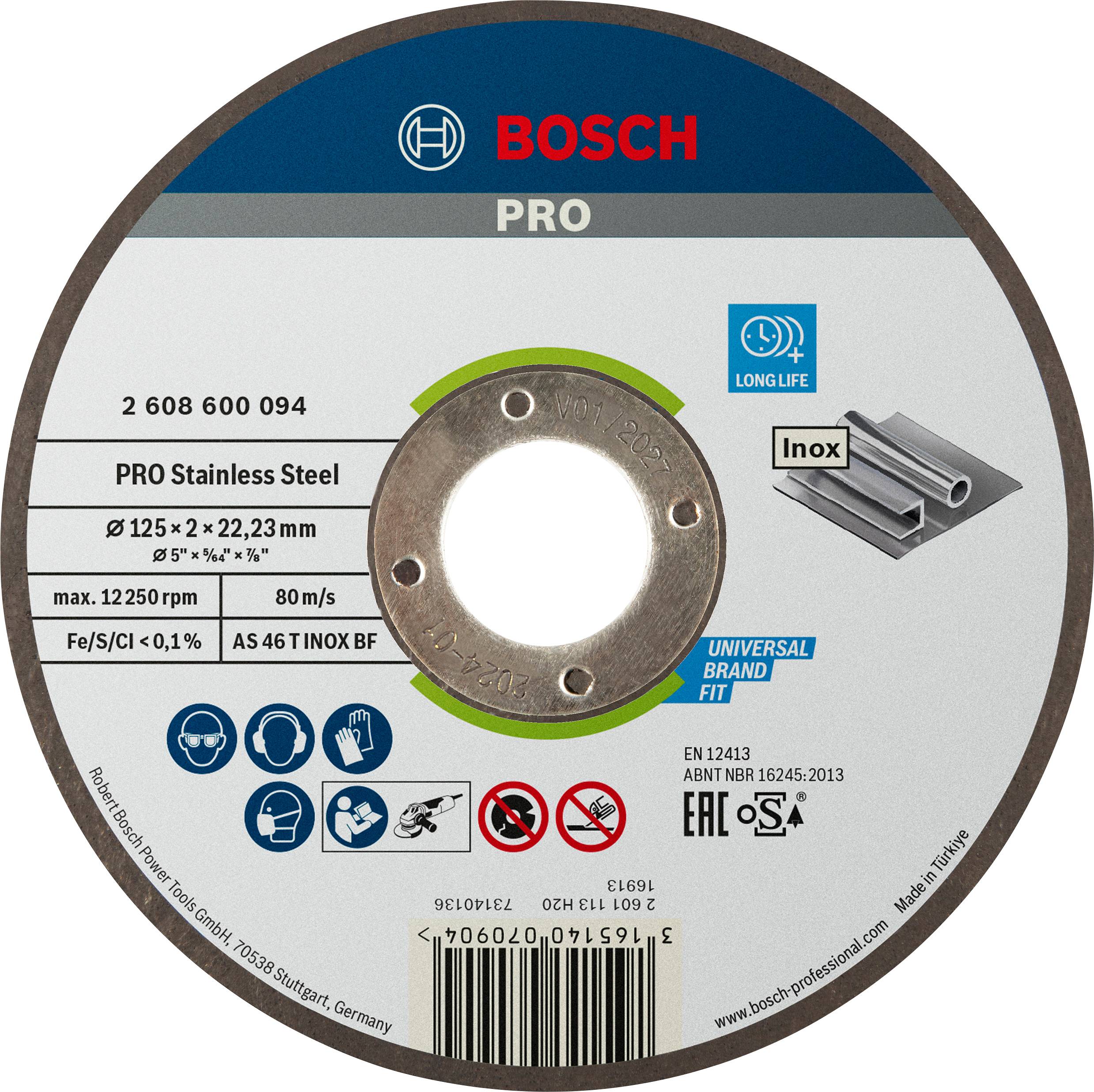 Bosch Accessories 2608600094 2608600094 Trennscheibe gerade 125mm Stahl