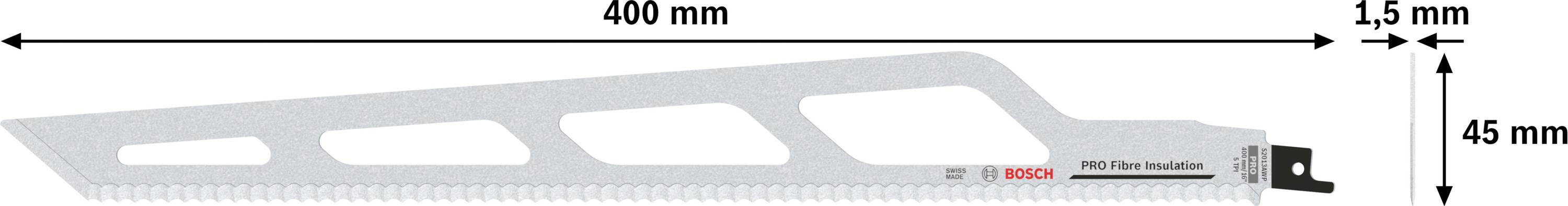 Bosch Accessories 2608635529 Säbelsägeblatt S 2013 AWP, Precision for FibreInsulation 1 St.