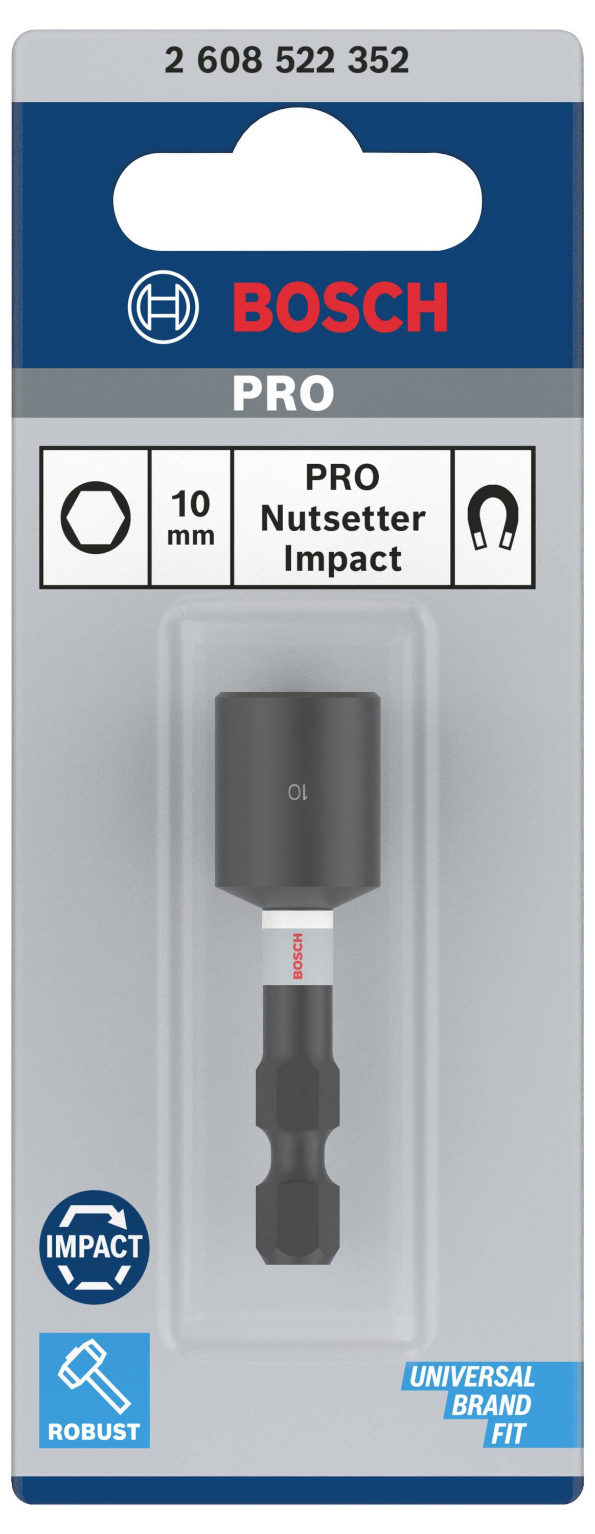 Bosch Accessories 2608522352 Steckschlüssel-Bit-Einsatz 10 mm 1/2"