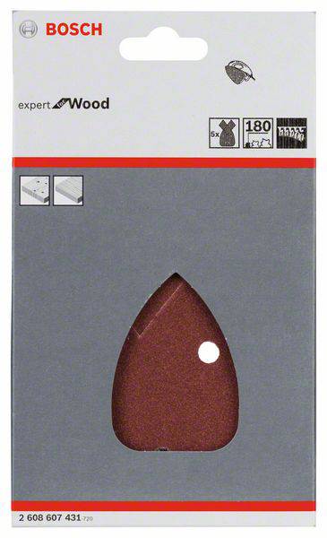 Bosch Accessories 2608607431 Deltaschleifpapier Körnung (num) 180 5St.