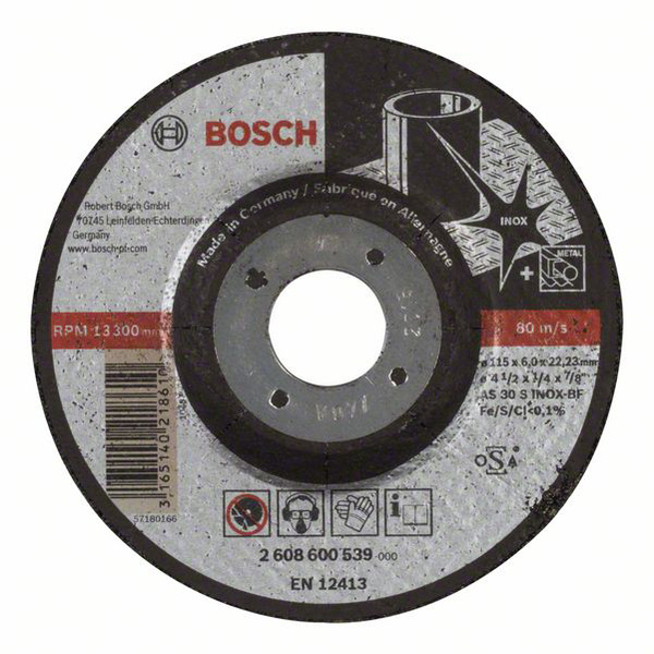 Bosch Accessories 2608600539 Schruppscheibe gekröpft 115mm Stahl
