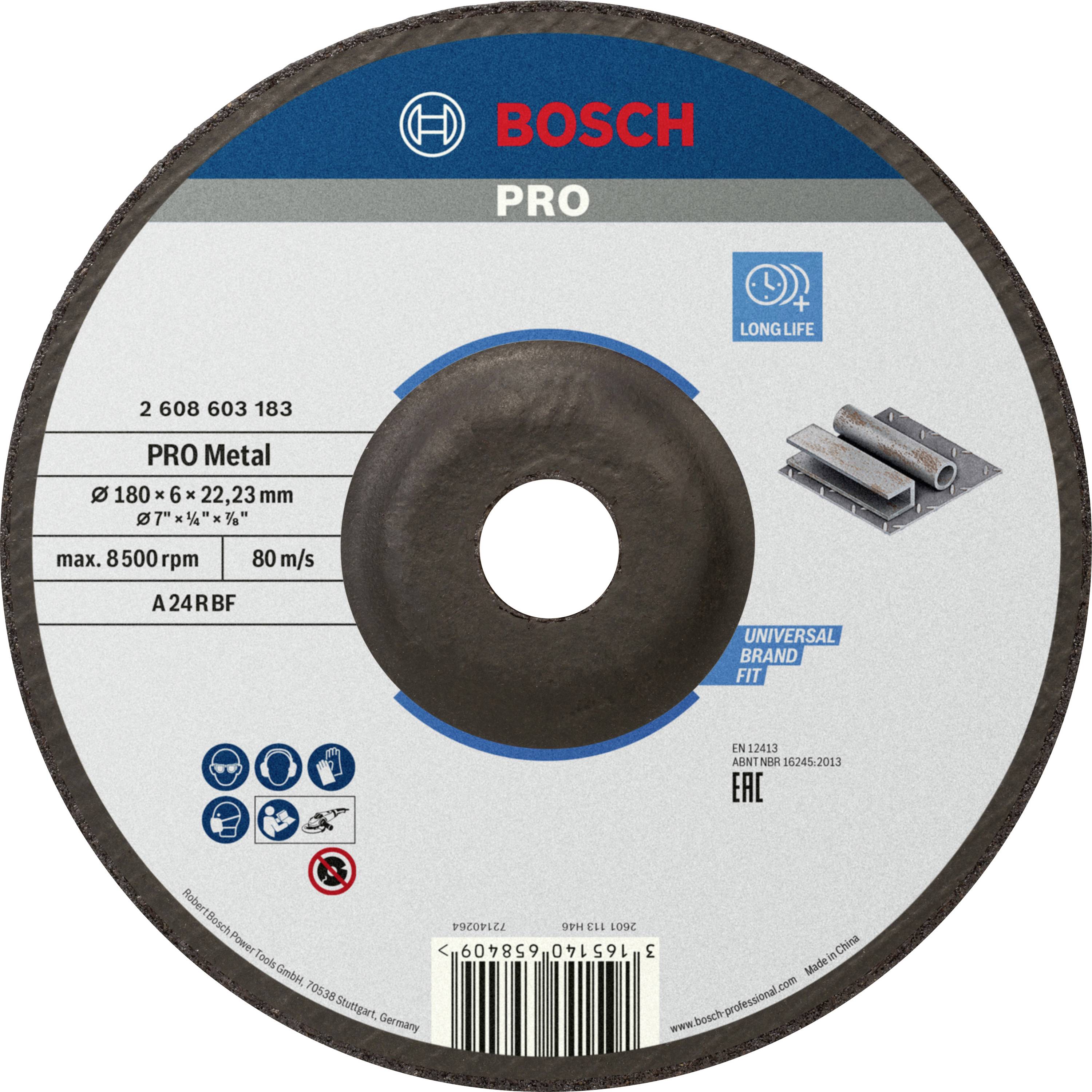 Bosch Accessories 2608603183 Schruppscheibe gekröpft 180mm Stahl