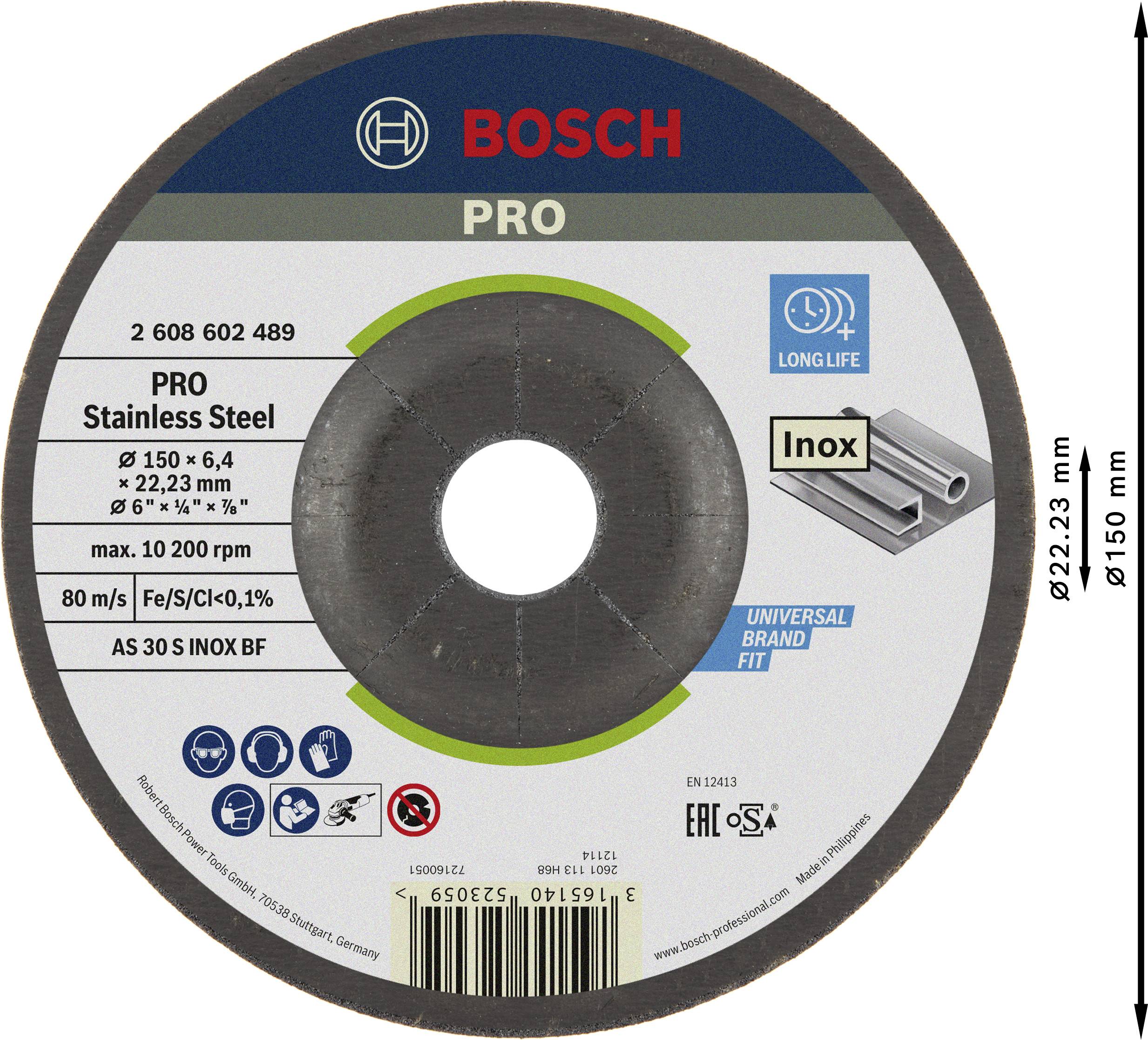 Bosch Accessories 2608602489 Schruppscheibe gekröpft 150 mm 1 St. Stahl