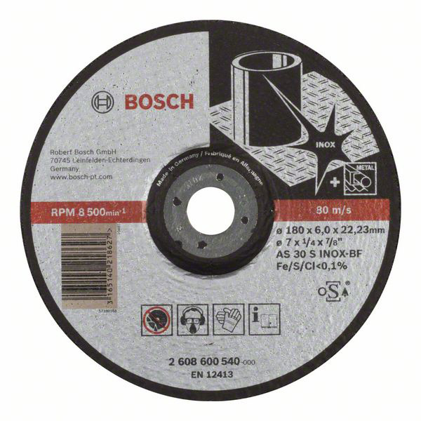 Bosch Accessories 2608600540 Schruppscheibe gekröpft 180mm Stahl