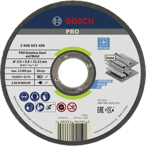 Bosch Accessories 2608603486 2608603486 Trennscheibe gerade 115mm Stahl Bosch Accessories 2608603486 2608603486 Trennscheibe gerade 115mm Stahl