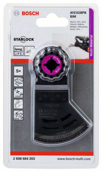 Bosch Accessories 2608664203 AYZ 53 BPB Bimetall Tauchsägeblatt 53 mm 5 St.