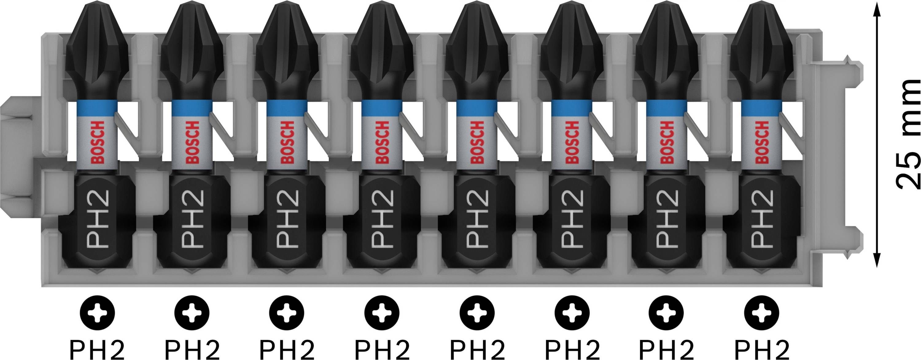 Bosch Accessories 2608522324 2608522324 Kreuzschlitz-Bit PH 2 1 Set