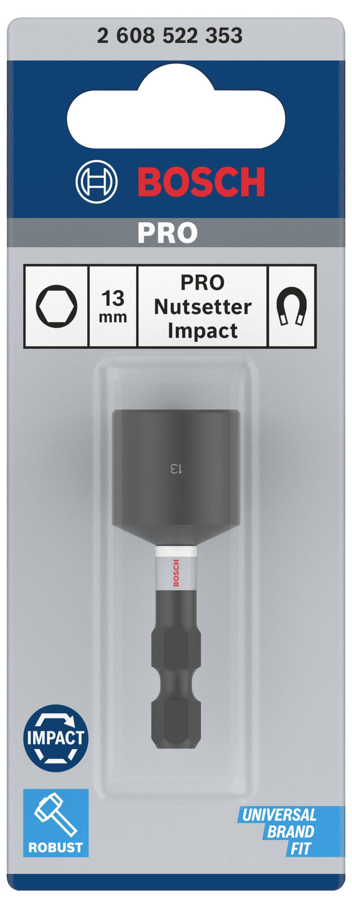 Bosch Accessories 2608522353 Steckschlüssel-Bit-Einsatz 13 mm 1/4"