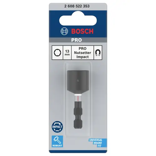 Bosch Accessories 2608522353 Steckschlüssel-Bit-Einsatz 13 mm 1/4" Bosch Accessories 2608522353 Steckschlüssel-Bit-Einsatz 13 mm 1/4"