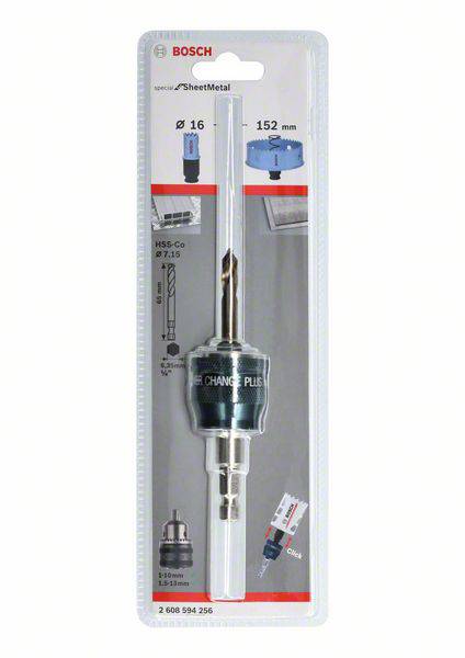 Bosch Lochsäge-Set für Metall, 16-152 mm, im Blister verpackt. Inklusive Wechselbohrer. Für präzises Bohren in Metalloberflächen.