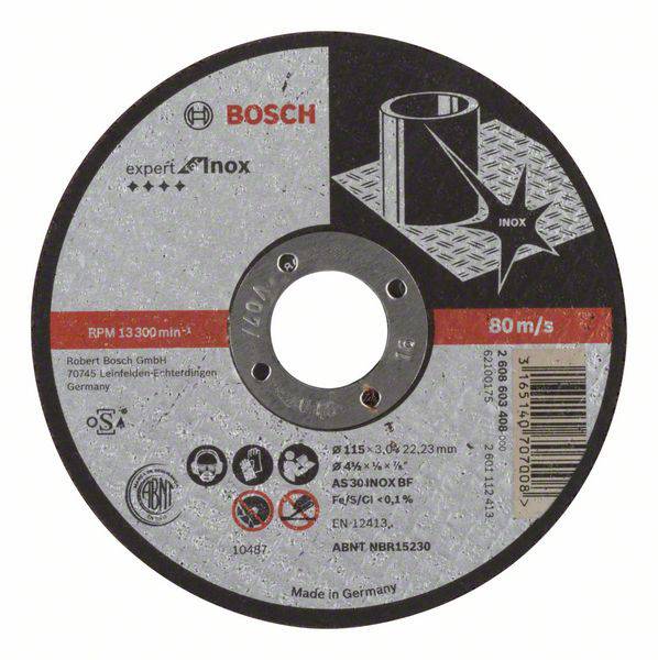 Bosch Accessories 2608603408 2608603408 Trennscheibe gerade 115mm Stahl