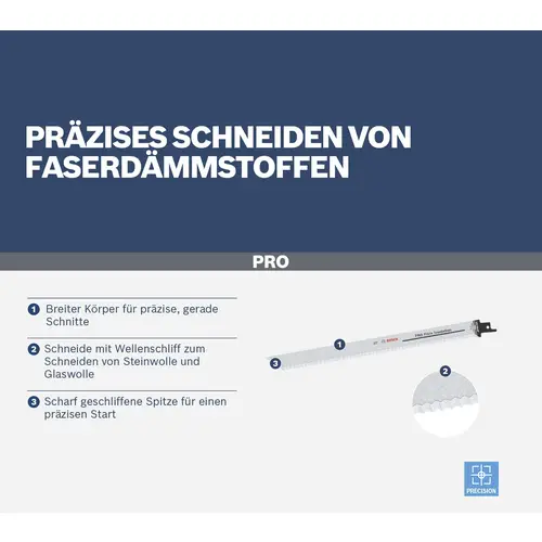 Bosch Accessories 2608635528 Säbelsägeblatt S 1213 AWP, Precision for FibreInsulation, 2er-Pack 1St. Bosch Accessories 2608635528 Säbelsägeblatt S 1213 AWP, Precision for FibreInsulation, 2er-Pack 1St.