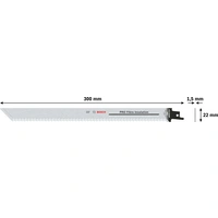 Bosch Accessories 2608635528 Säbelsägeblatt S 1213 AWP, Precision for FibreInsulation, 2er-Pack 1St. Bosch Accessories 2608635528 Säbelsägeblatt S 1213 AWP, Precision for FibreInsulation, 2er-Pack 1St.