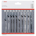 Bosch Accessories 2607011172 Stichsägeblatt-Set Clean Precision, 10-teilig 10St.