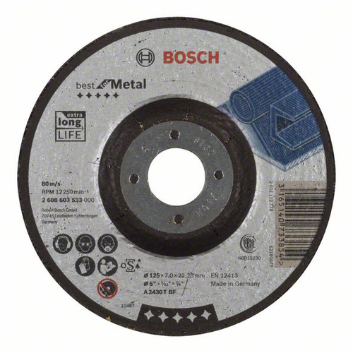 Bosch Accessories 2608603533 Schruppscheibe gekröpft 125mm 1 St. Stahl
