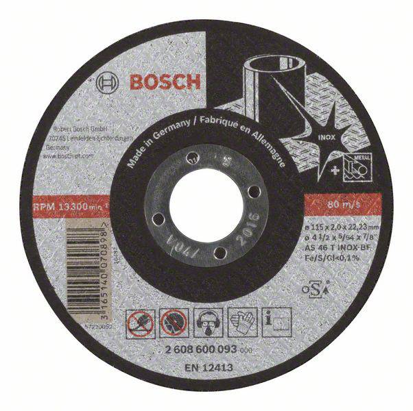 Bosch Accessories 2608600093 2608600093 Trennscheibe gerade 115mm Stahl