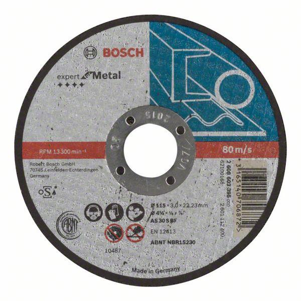 Bosch Accessories 2608603395 2608603395 Trennscheibe gerade 115mm Stahl