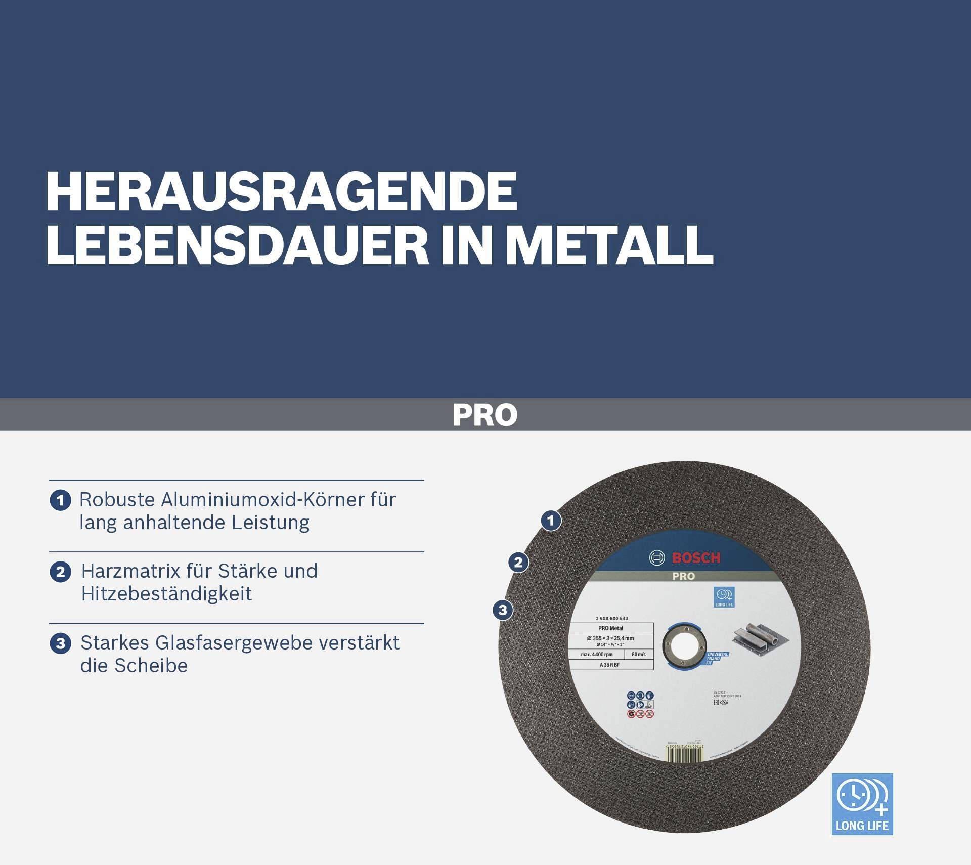 Bosch Accessories 2608601238 Trennscheibe gerade 355mm 1 St. Metall