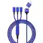 Smrter USB-Ladekabel USB 2.0 USB-A Stecker, USB-C® Stecker, Apple Lightning Stecker, USB-Micro-B Stecker 1.20m Blau Smrter USB-Ladekabel USB 2.0 USB-A Stecker, USB-C® Stecker, Apple Lightning Stecker, USB-Micro-B Stecker 1.20m Blau