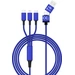 Smrter USB-Ladekabel USB 2.0 USB-A Stecker, USB-C® Stecker, Apple Lightning Stecker, USB-Micro-B Stecker 1.20m Blau Smrter USB-Ladekabel USB 2.0 USB-A Stecker, USB-C® Stecker, Apple Lightning Stecker, USB-Micro-B Stecker 1.20m Blau