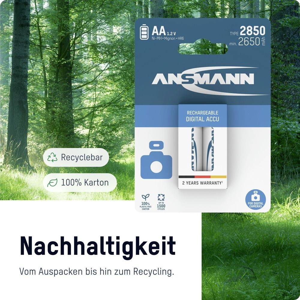 Ansmann Digital HR06 Mignon (AA)-Akku NiMH 2650 mAh 1.2V 4St.