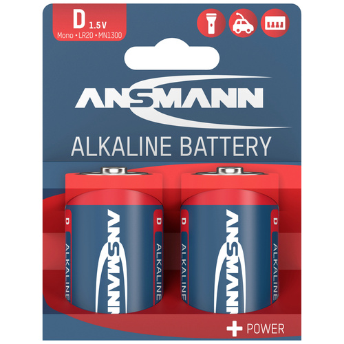 Ansmann LR20 Red-Line Mono (D)-Batterie Alkali-Mangan 1.5 V 2 St.