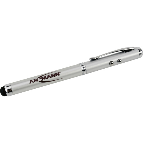 Ansmann 1600-0028 Stylus-Touch 4in1 Penlight batteriebetrieben LED, Laser 120mm Aluminium