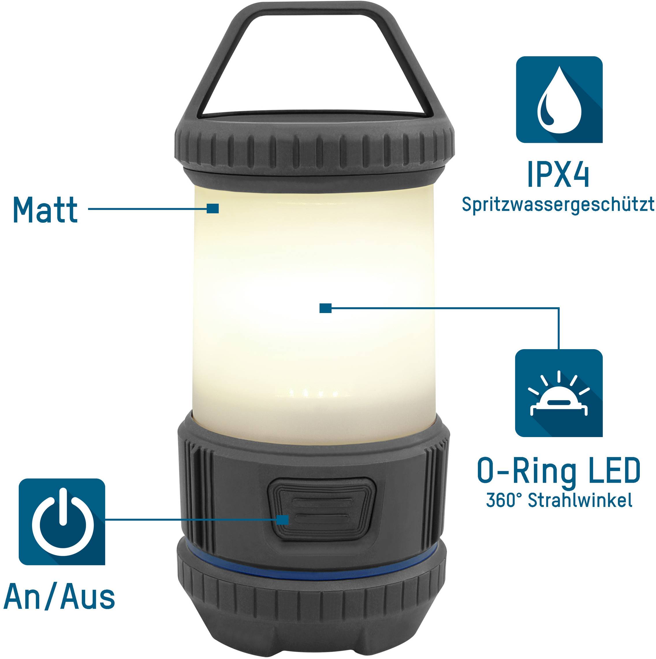 Ansmann 1600-0286 CL200B LED Camping-Laterne 175 lm batteriebetrieben Schwarz