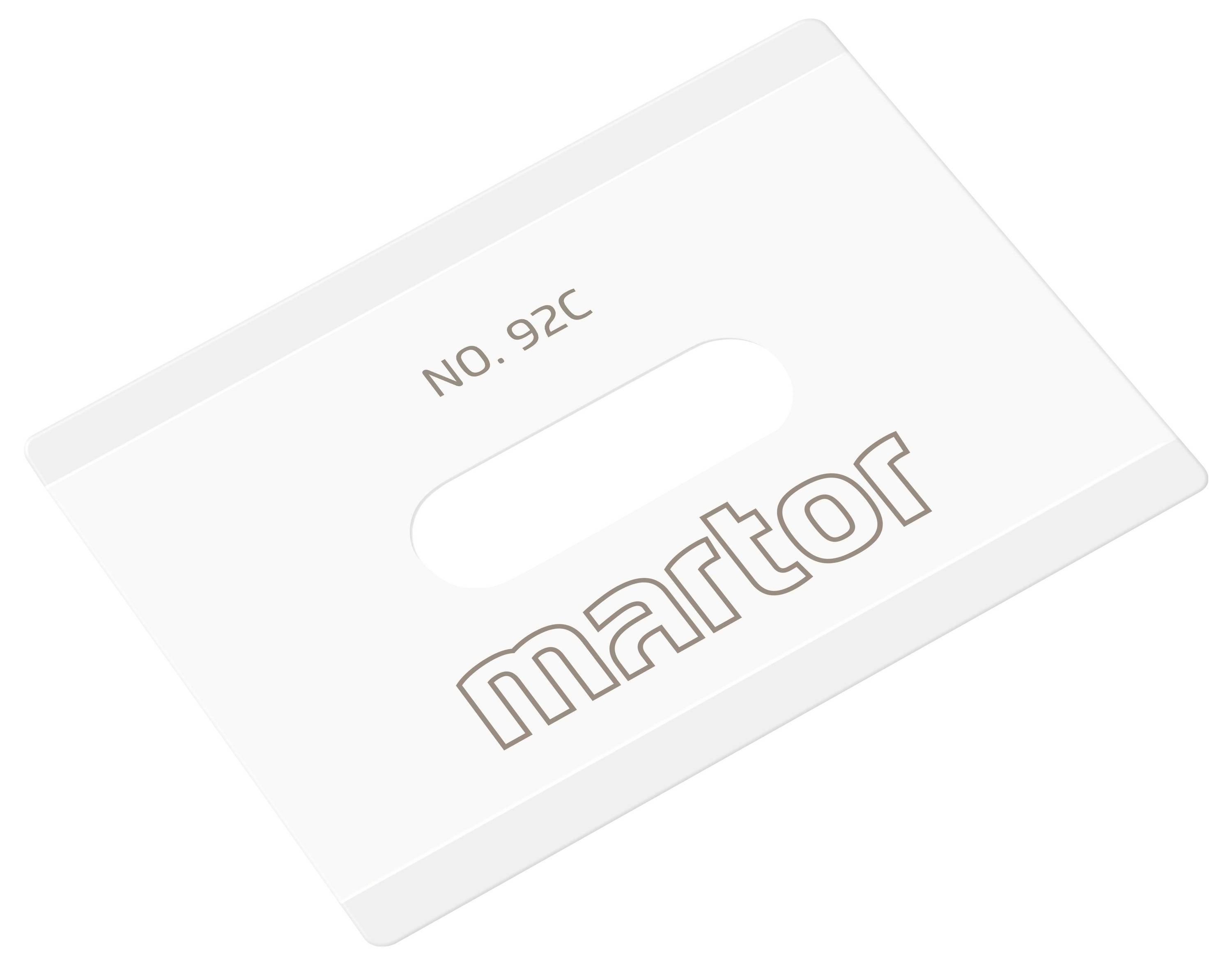 Rasierklinge mit der Aufschrift 'martor' und 'No. 92C'.