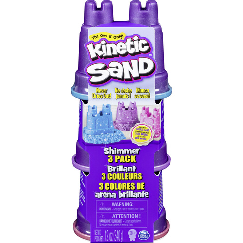 Spin Master Kinetic Sand Schimmer Sand 3er Pack 340 g