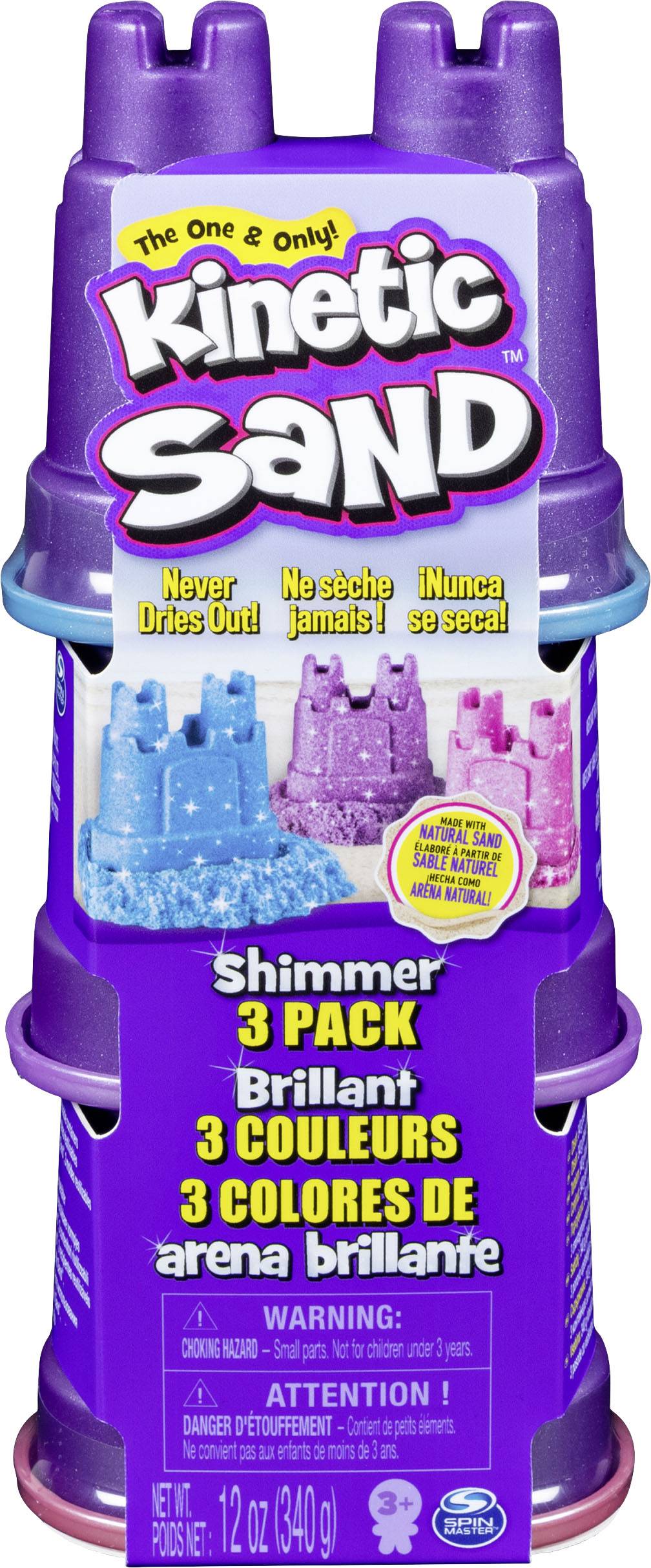 Spin Master Kinetic Sand Schimmer Sand 3er Pack 340 g