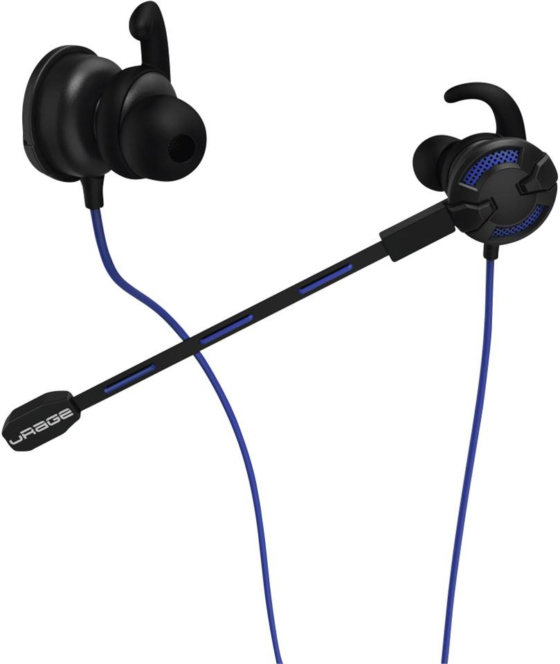 Urage ChatZ In Ear Headset kabelgebunden Stereo Blau, Schwarz Lautstärkeregelung Gaming