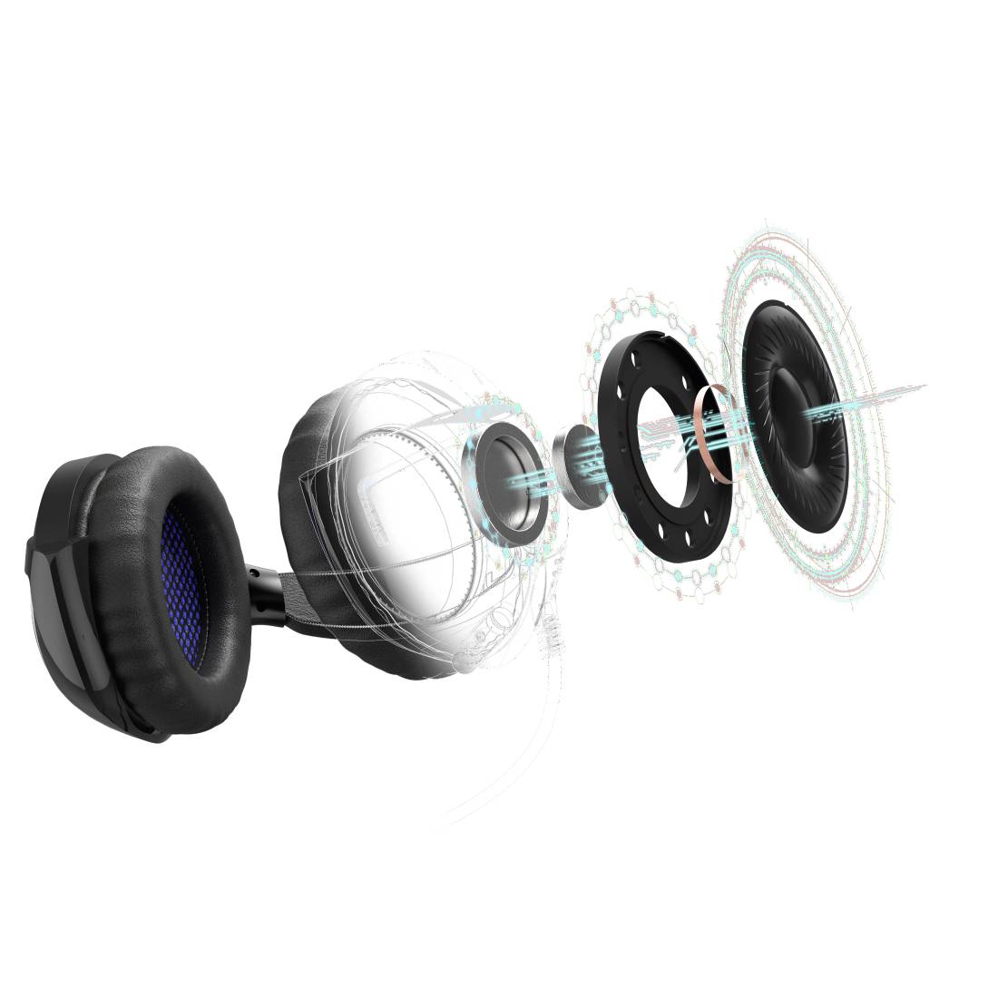 Urage SoundZ 500 Neckband Over Ear Headset kabelgebunden 7.1 Surround Schwarz Lautstärkeregelung, Mikrofon-Stummschaltung Gaming