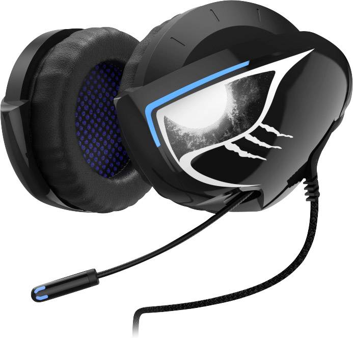 Urage SoundZ 500 Neckband Over Ear Headset kabelgebunden 7.1 Surround Schwarz Lautstärkeregelung, Mikrofon-Stummschaltung Gaming