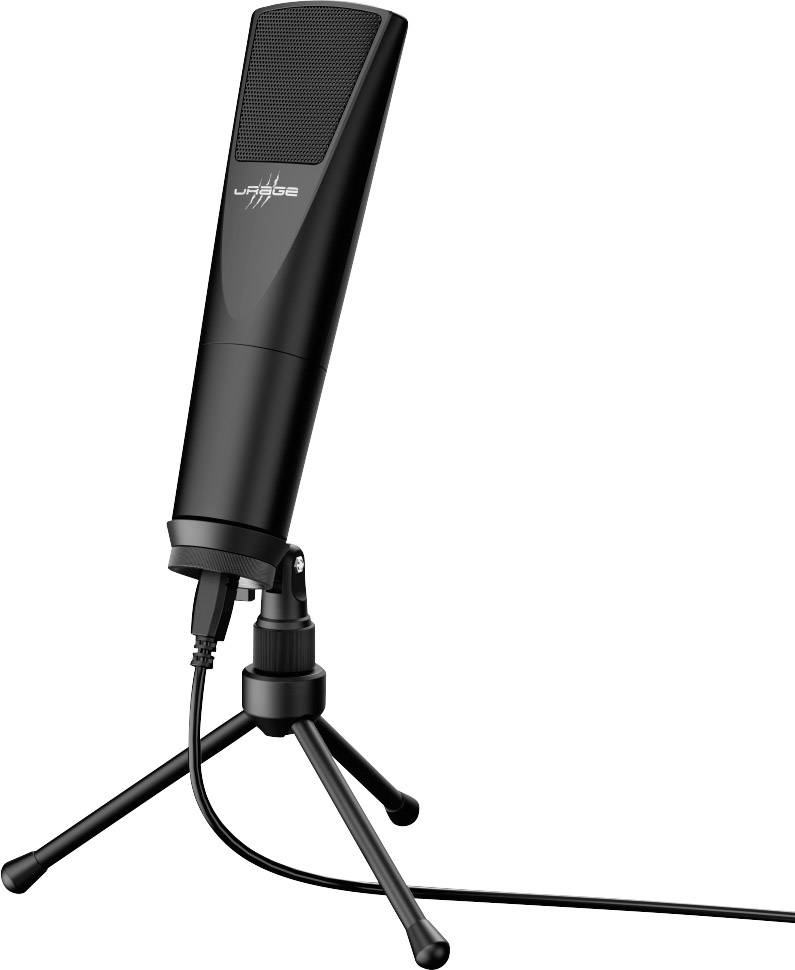 Urage Stream 800 HD Studio Stand PC-Mikrofon Übertragungsart (Details):Kabelgebunden inkl. Stativ USB Kabelgebunden Schwarz