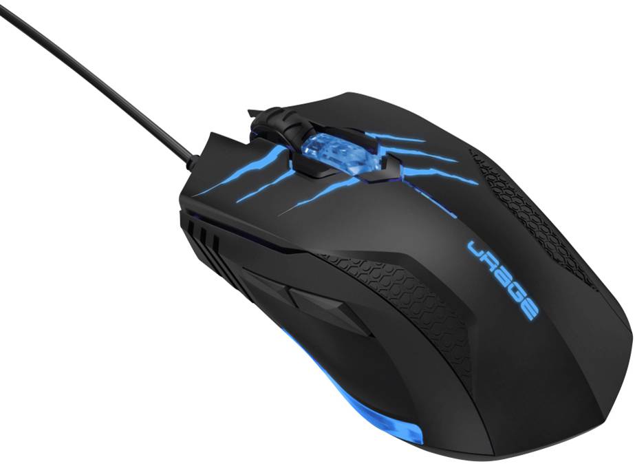 Urage Reaper 100 Ergonomische Gaming-Maus USB Optisch Schwarz 6 Tasten 3200 dpi Ergonomisch