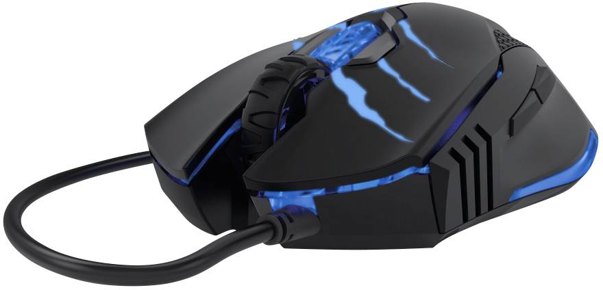 Urage Reaper 100 Ergonomische Gaming-Maus USB Optisch Schwarz 6 Tasten 3200 dpi Ergonomisch
