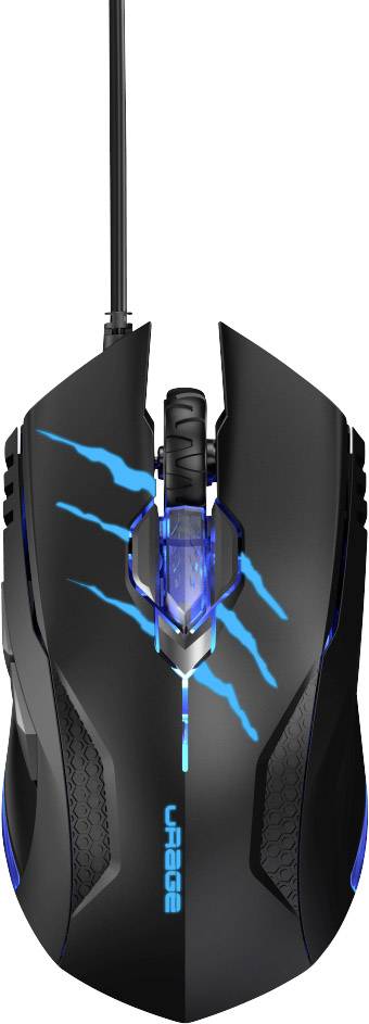 Urage Reaper 100 Ergonomische Gaming-Maus USB Optisch Schwarz 6 Tasten 3200 dpi Ergonomisch