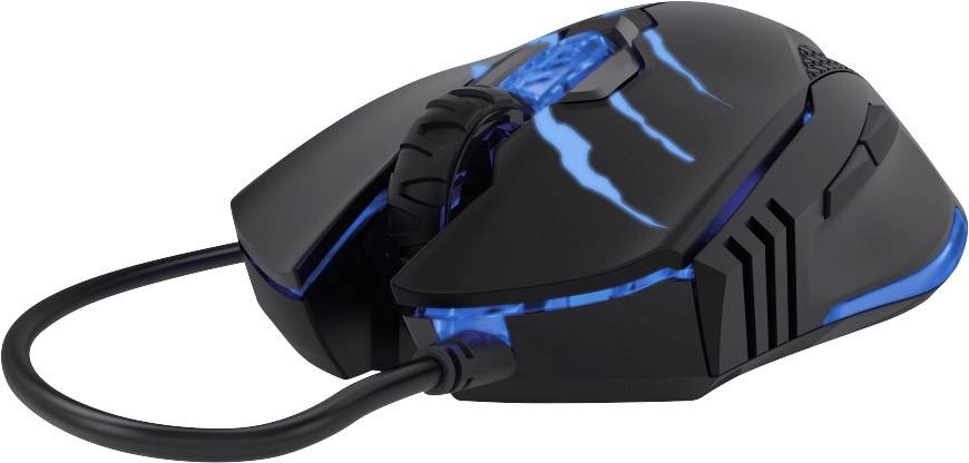 Urage Reaper 100 Ergonomische Gaming-Maus USB Optisch Schwarz 6 Tasten 3200 dpi Ergonomisch