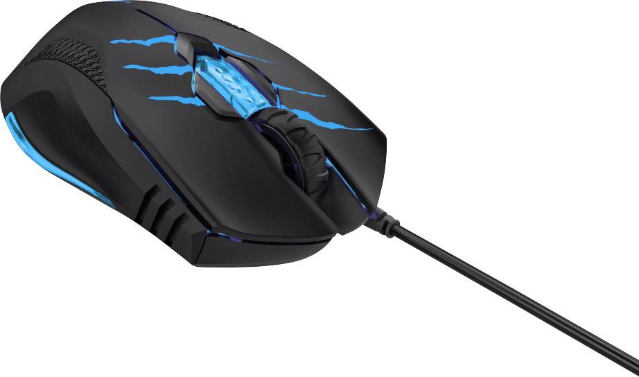 Urage Reaper 100 Ergonomische Gaming-Maus USB Optisch Schwarz 6 Tasten 3200 dpi Ergonomisch