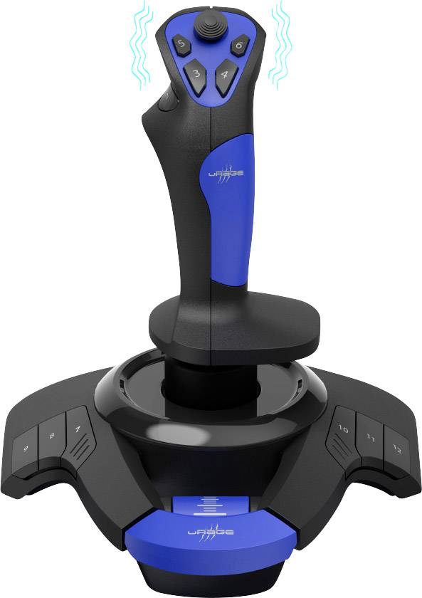 Urage Airborne 300 Joystick USB PC Blau, Schwarz