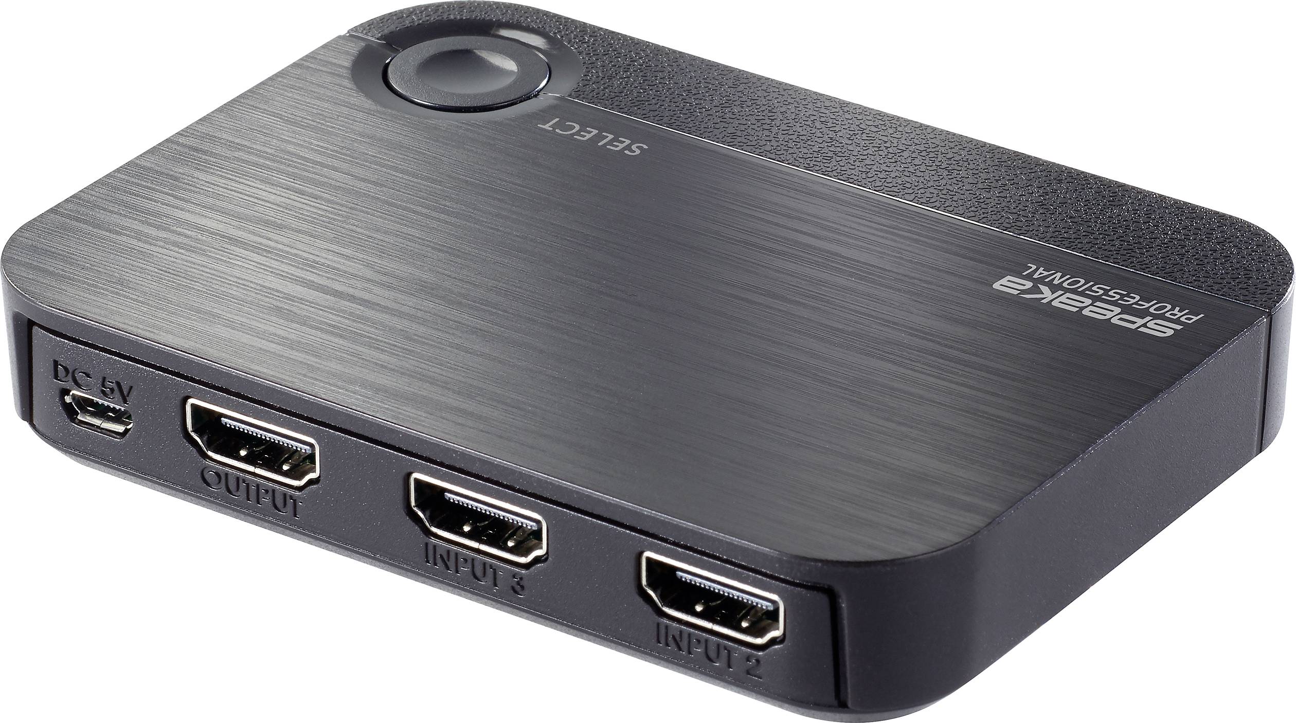 SpeaKa Professional 2+1 Port HDMI-Switch mit zusätzlichem USB-C®-Eingang UHD 4K @ 60 Hz