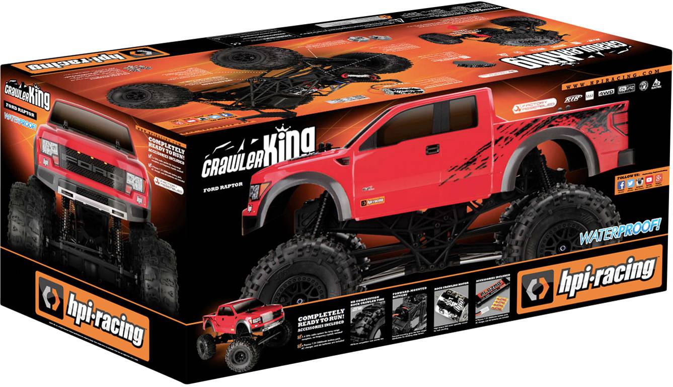 HPI Racing Crawler King Ford F150 Sv Raptor Brushed 1:10 RC Modellauto Elektro Monstertruck Allradantrieb (4WD) RtR 2,4GHz