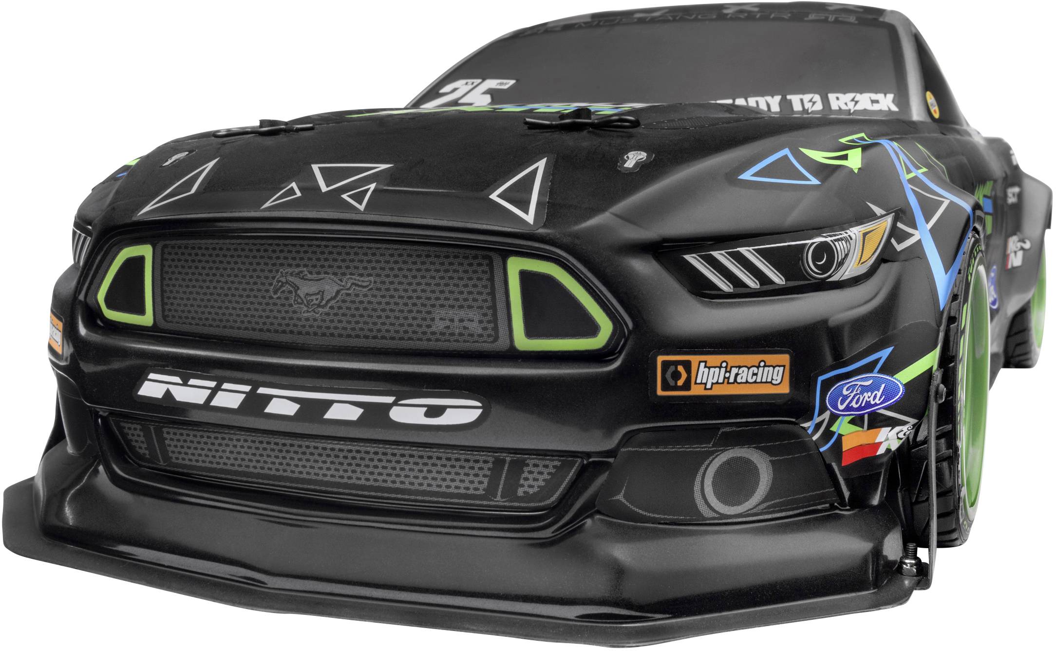 HPI Racing Vaughn Gittin Jr Drift Mustang Brushed 1:10 RC Modellauto Elektro Straßenmodell Allradantrieb (4WD) 100% RtR 2,4GHz
