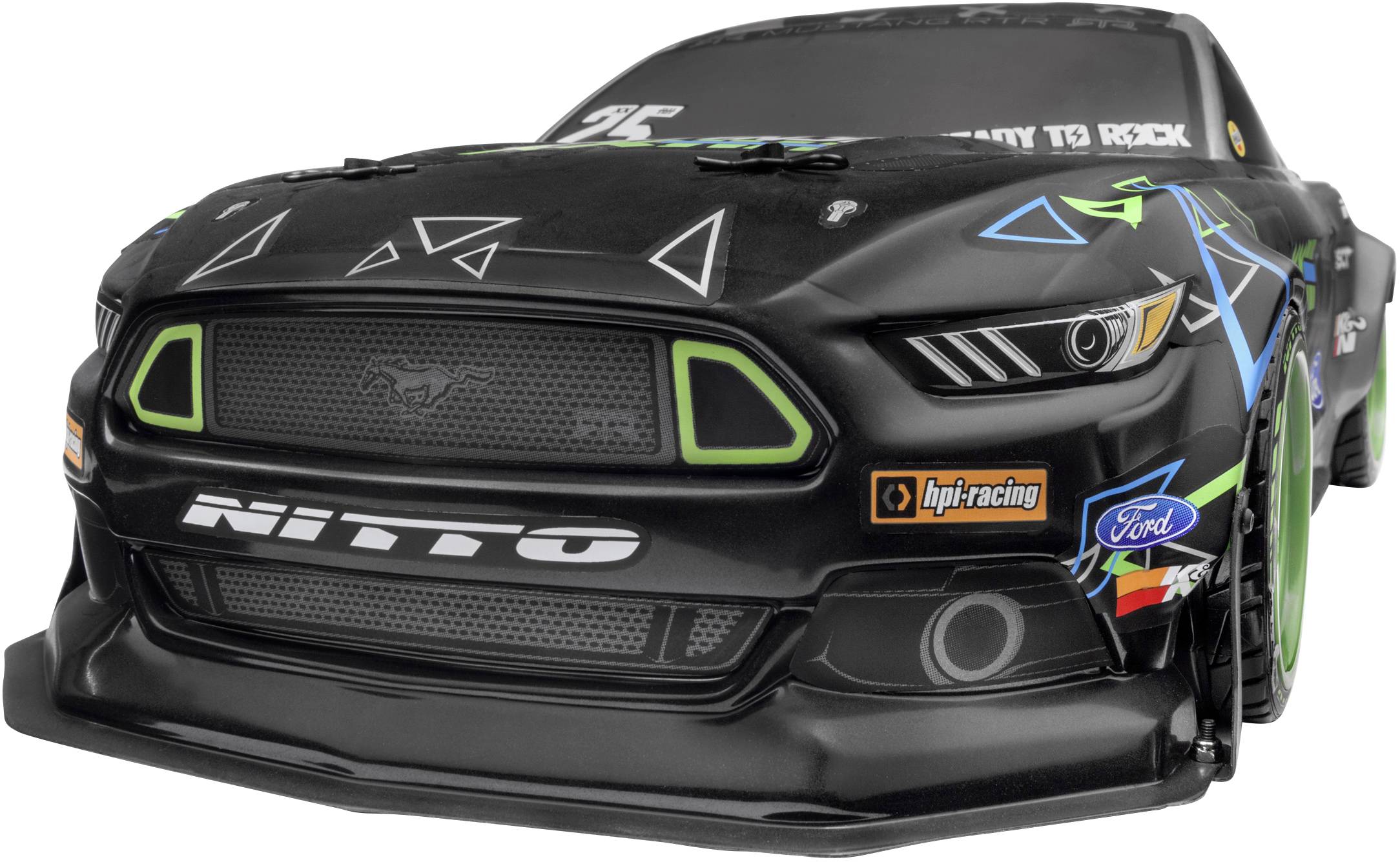 HPI Racing Vaughn Gittin Jr Drift Mustang Brushed 1:10 RC Modellauto Elektro Straßenmodell Allradantrieb (4WD) 100% RtR 2,4GHz
