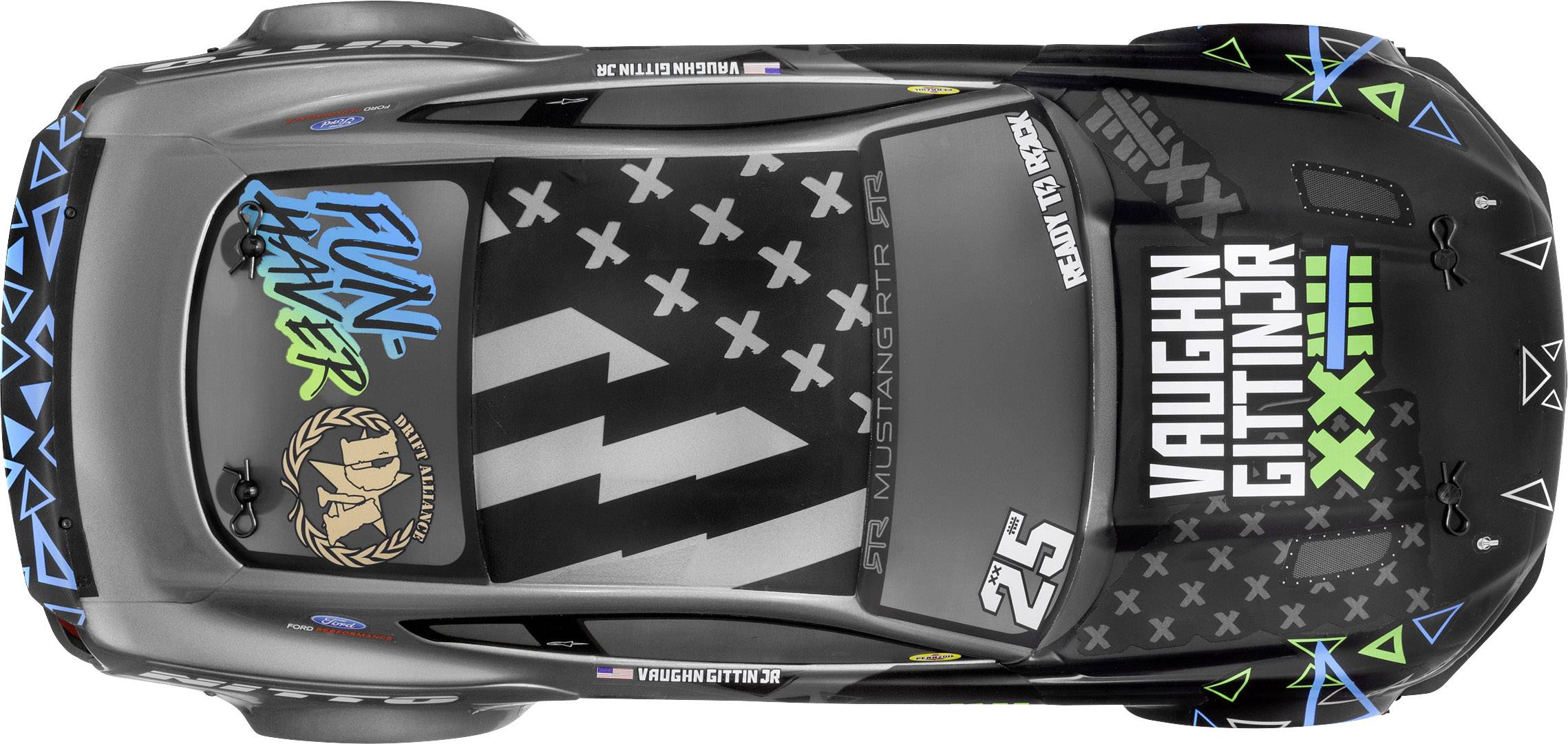 HPI Racing Vaughn Gittin Jr Drift Mustang Brushed 1:10 RC Modellauto Elektro Straßenmodell Allradantrieb (4WD) 100% RtR 2,4GHz