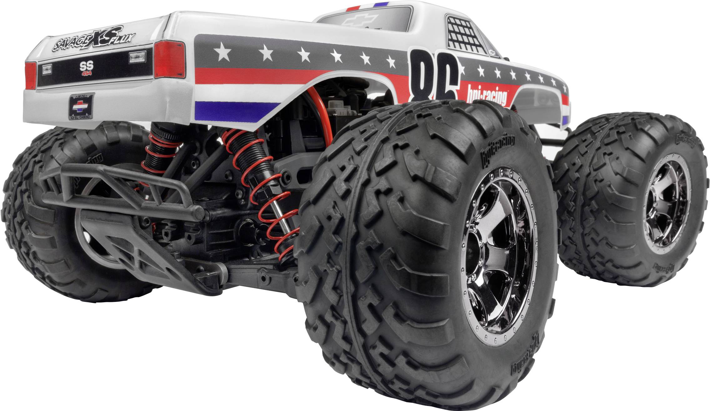 HPI Racing Savage XS Flux Chevrolet EL Camino Brushless 1:12 RC Modellauto Elektro Monstertruck Allradantrieb (4WD) RtR 2,4GHz