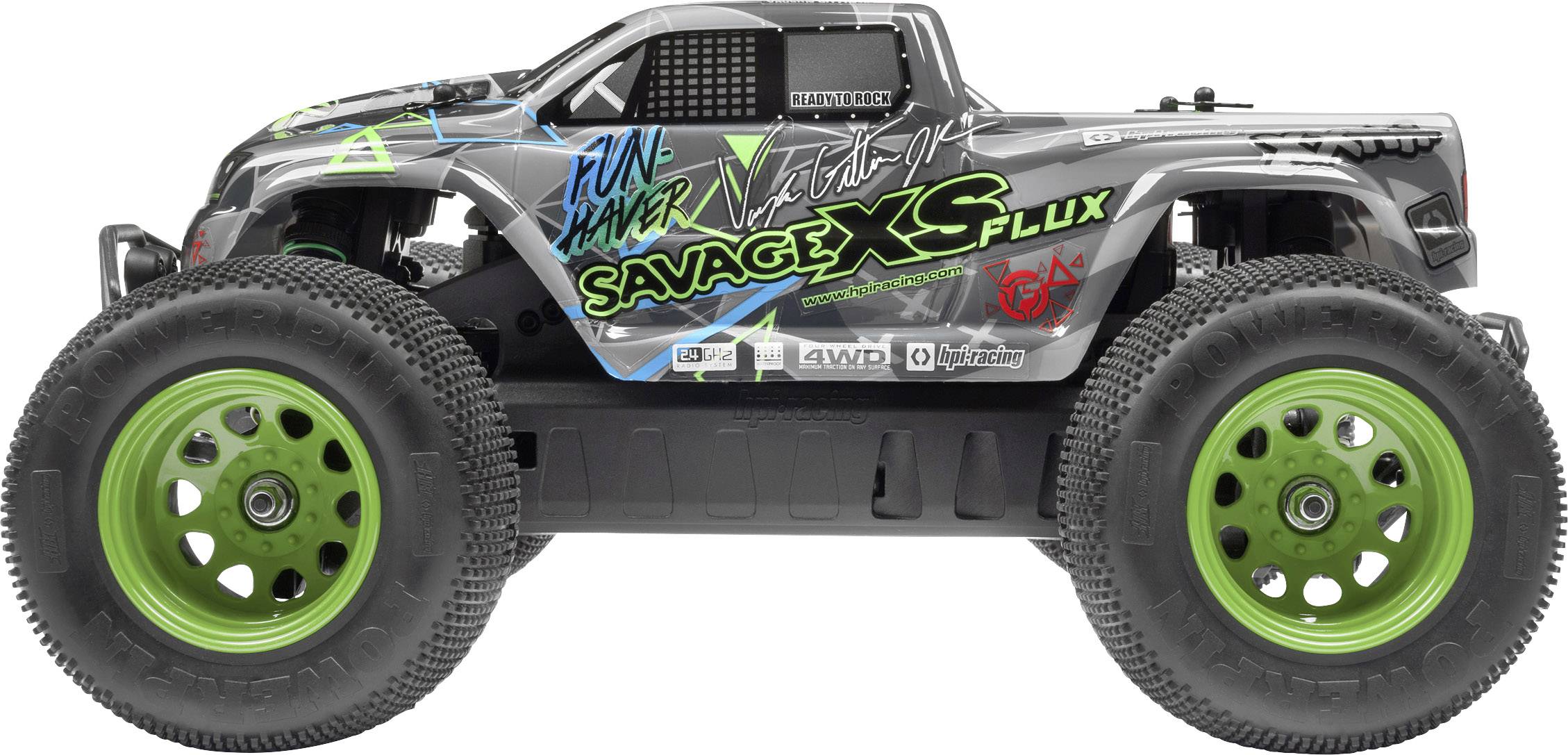 HPI Racing Savage XS Flux Vaughan Gittin Jr. Brushless RC Modellauto Elektro Monstertruck Allradantrieb (4WD) RtR 2,4GHz