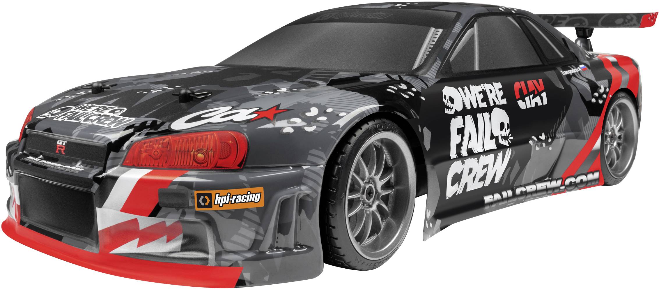 HPI Racing E10 Drift Nissan Skyline R34 GT-R Brushed 1:10 RC Modellauto Elektro Straßenmodell Allradantrieb (4WD) 100% RtR 2,4GHz