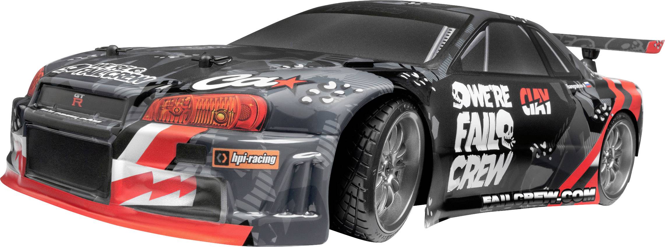 HPI Racing E10 Drift Nissan Skyline R34 GT-R Brushed 1:10 RC Modellauto Elektro Straßenmodell Allradantrieb (4WD) 100% RtR 2,4GHz